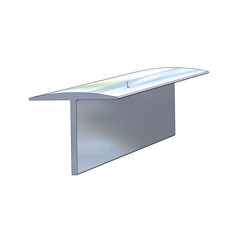 TACO Marine, trim and molding, aluminum molding, A50-0375, 5/8" X 3/4" ALUMINUM T-HATCH TRIM, render