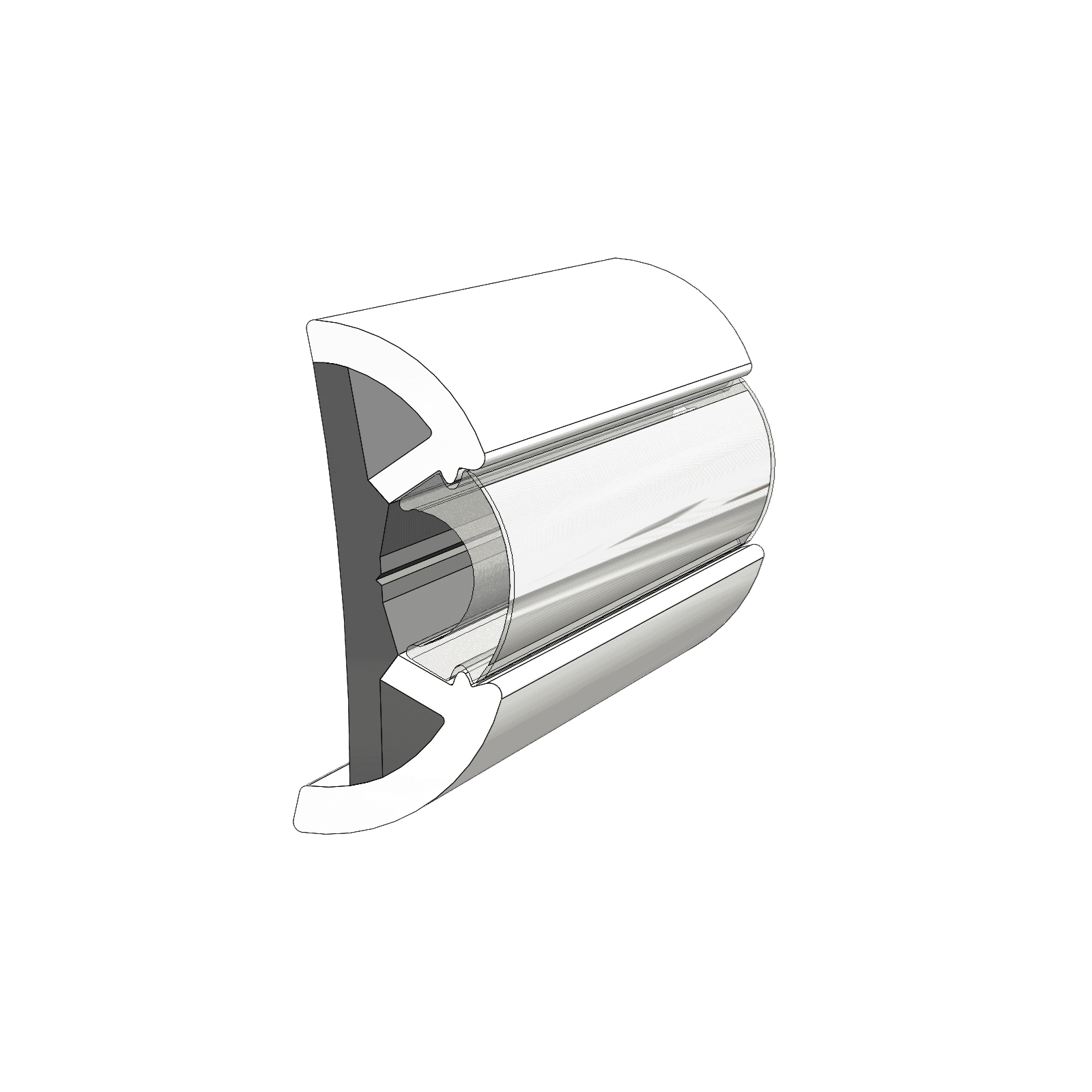 TACO Marine, suproflex rub rail kit, V11-9970, 2.5" X 1" Large SuproFlex Rub Rail, render 1