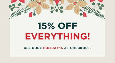 15% off EVERYTHING, Including Rub Rail!