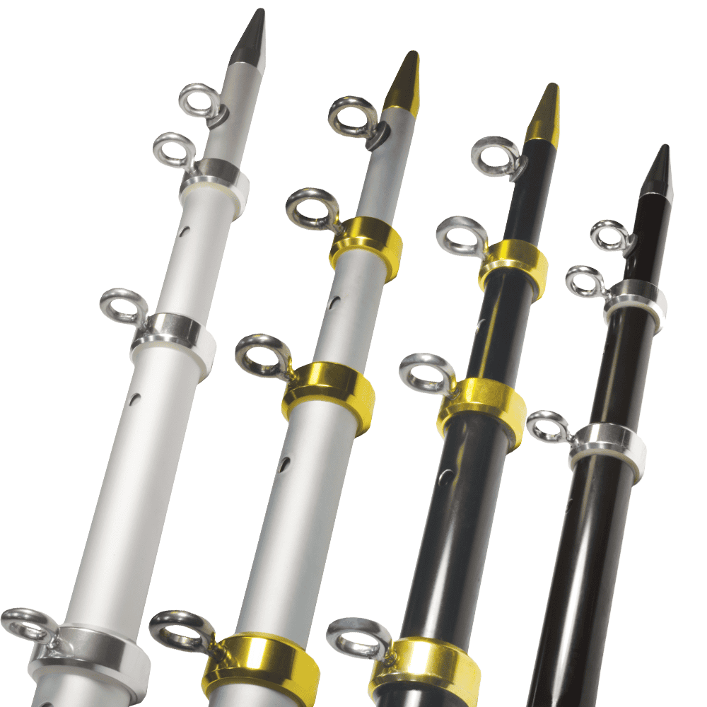 TACO Marine, OC Series, Aluminum Center Rigger Poles, fishing, vector