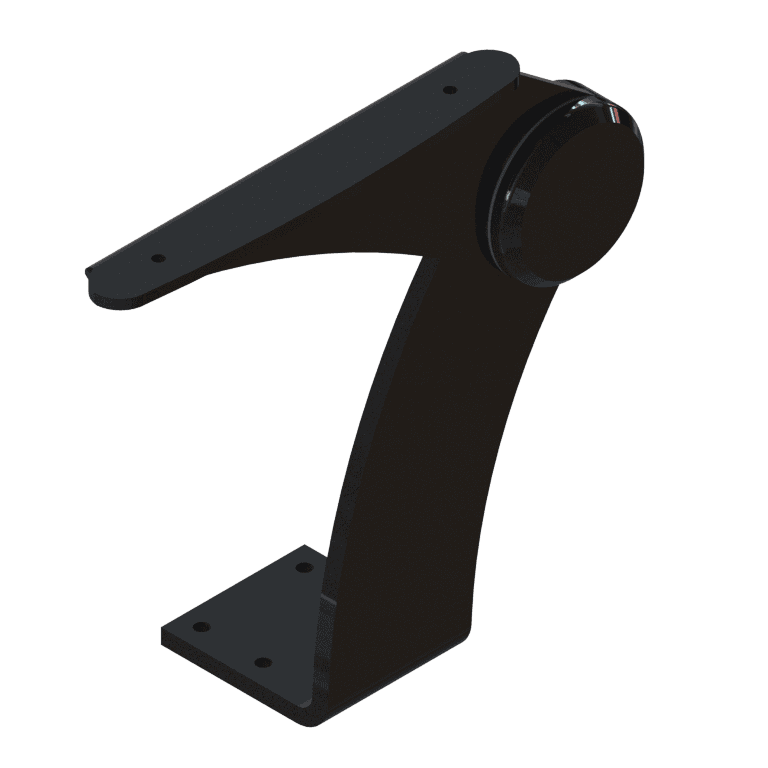 TACO Marine Port Aluminum Pivot Armrest bracket in black powder coat