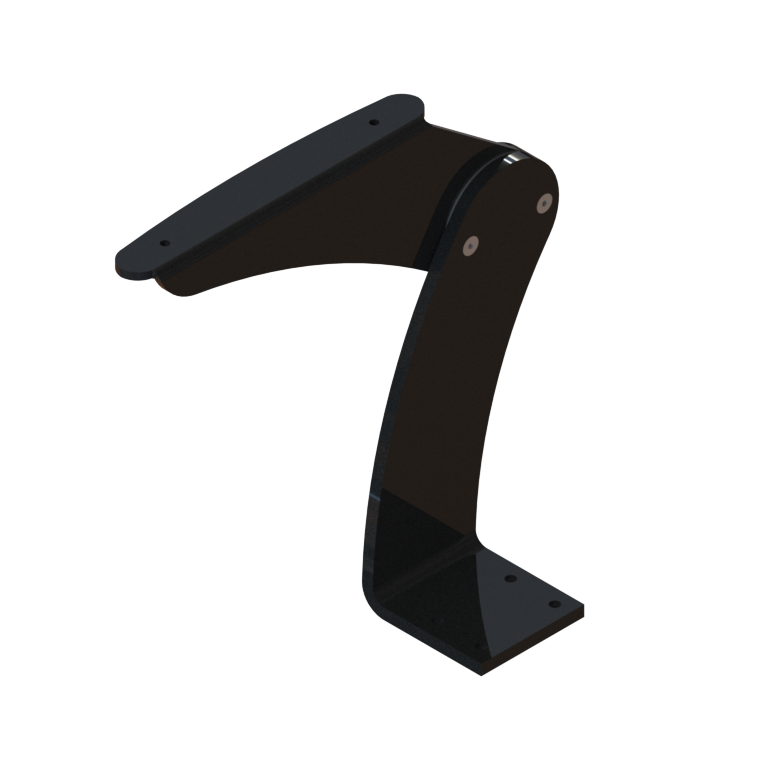 TACO Marine Starboard Aluminum Pivot Armrest in black powder coat